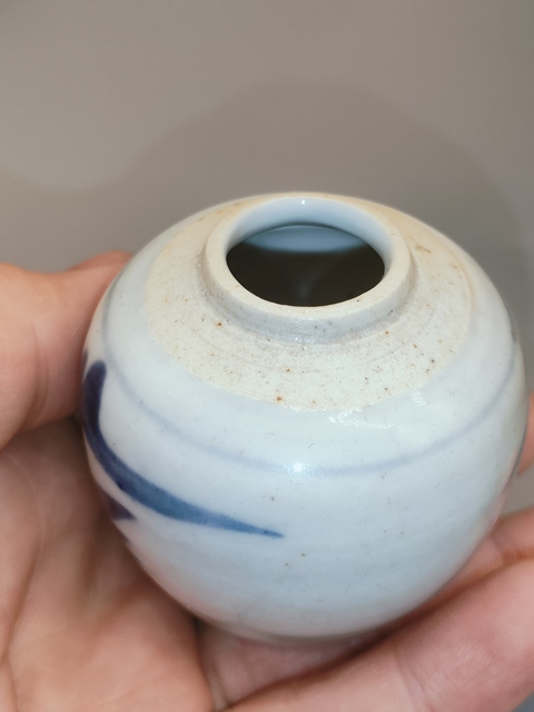 古玩陶瓷清嘉道,山水花卉紋青花罐拍賣,當前價格750元