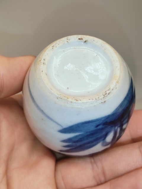 古玩陶瓷清嘉道,山水花卉紋青花罐拍賣,當前價格750元