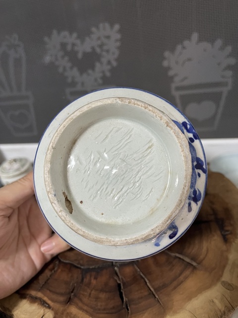 古玩陶瓷山水詩文青花花盆拍賣，當前價格350元