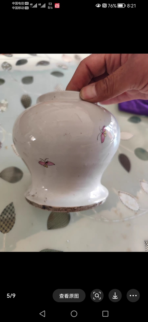 古玩陶瓷花鳥紋將軍罐拍賣，當前價格880元