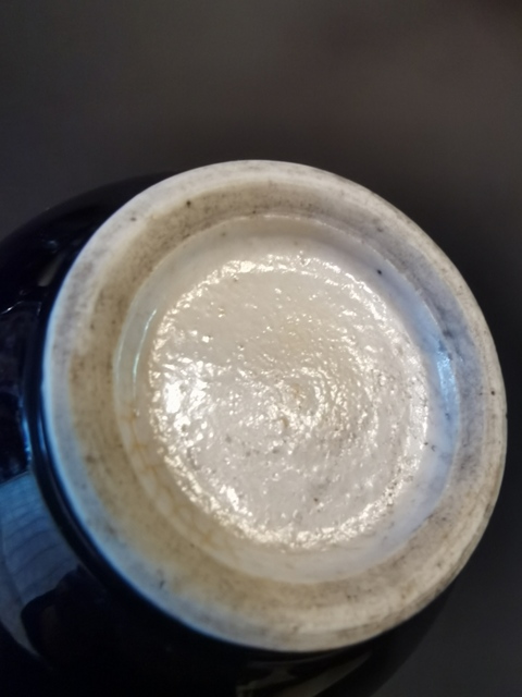 古玩陶瓷晚清?茄皮紫釉撇口瓶拍賣，當前價格2600元