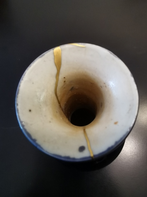 古玩陶瓷晚清?茄皮紫釉撇口瓶拍賣，當前價格2600元