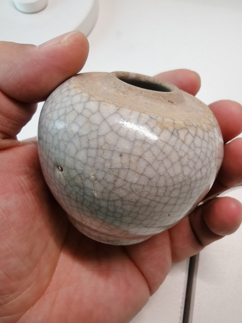 古玩陶瓷明代晚期?哥釉罐拍賣，當前價格888元