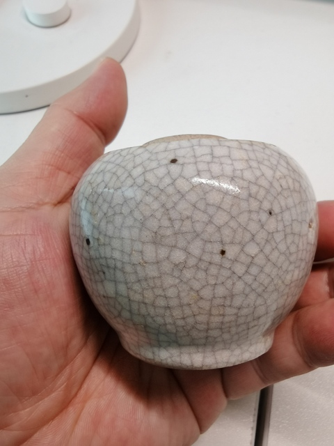 古玩陶瓷明代晚期?哥釉罐拍賣，當前價格888元