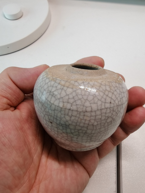 古玩陶瓷明代晚期?哥釉罐拍賣，當前價格888元