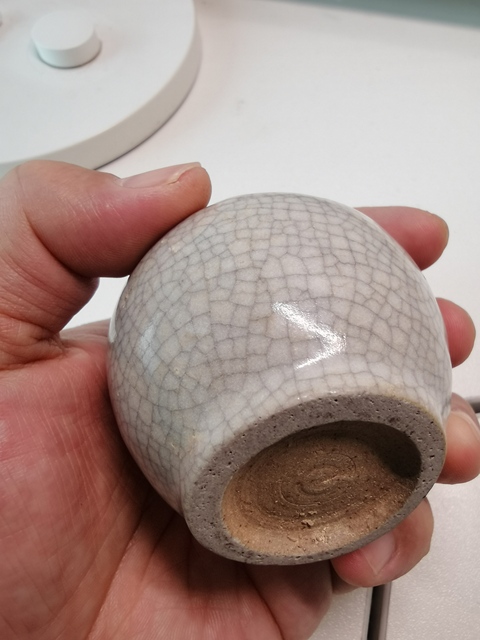 古玩陶瓷明代晚期?哥釉罐拍賣，當前價格888元