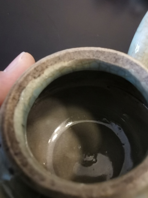古玩陶瓷明代晚期?哥釉茶壺拍賣,當(dāng)前價格760元