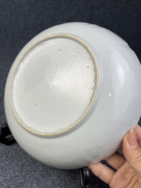 古玩陶瓷乾隆青花亭臺樓閣人物紋盤拍賣,當前價格2388元