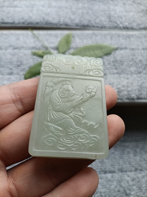 古玩玉器幾十年福壽人物玉牌子拍賣,當前價格3999元