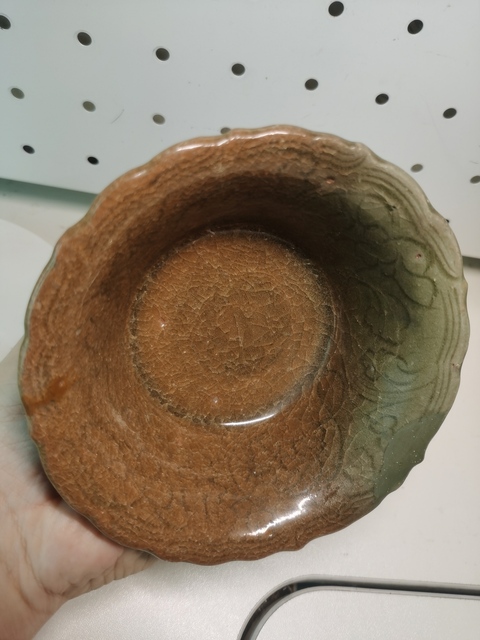 古玩陶瓷元末明初?龍泉青瓷高足杯拍賣,當前價格2200元