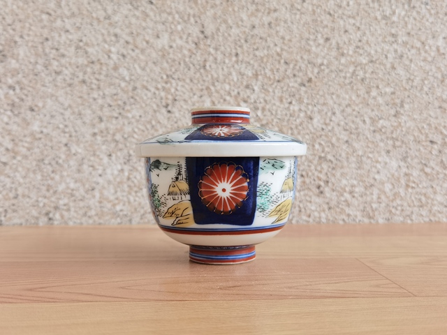 古玩陶瓷青花加彩蓋杯拍賣，當(dāng)前價(jià)格450元