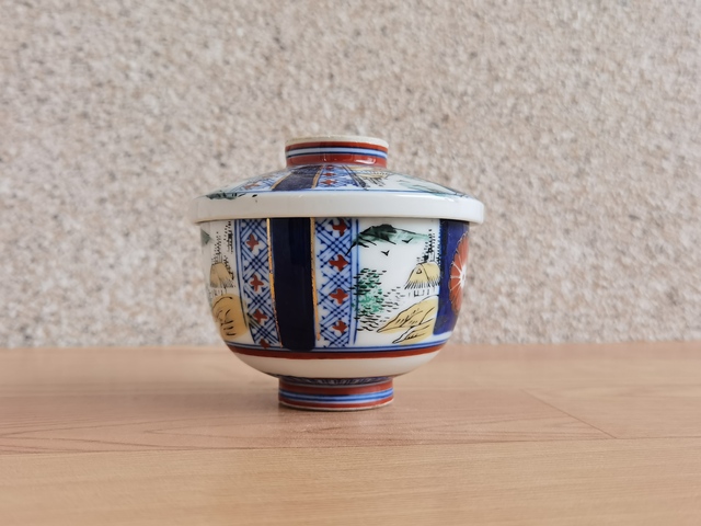 古玩陶瓷青花加彩蓋杯拍賣，當(dāng)前價(jià)格450元