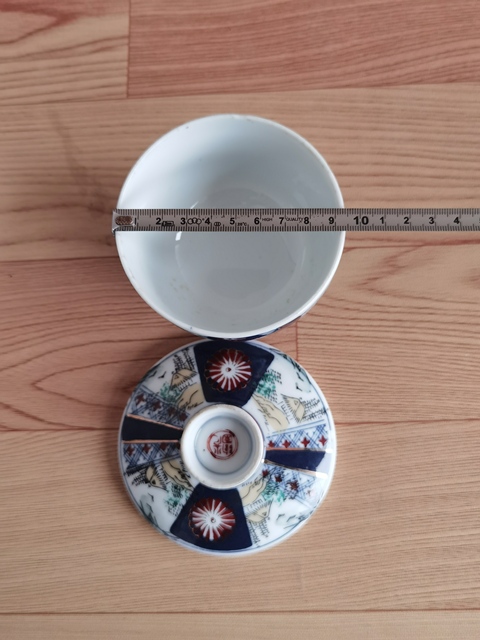 古玩陶瓷青花加彩蓋杯拍賣，當(dāng)前價(jià)格450元