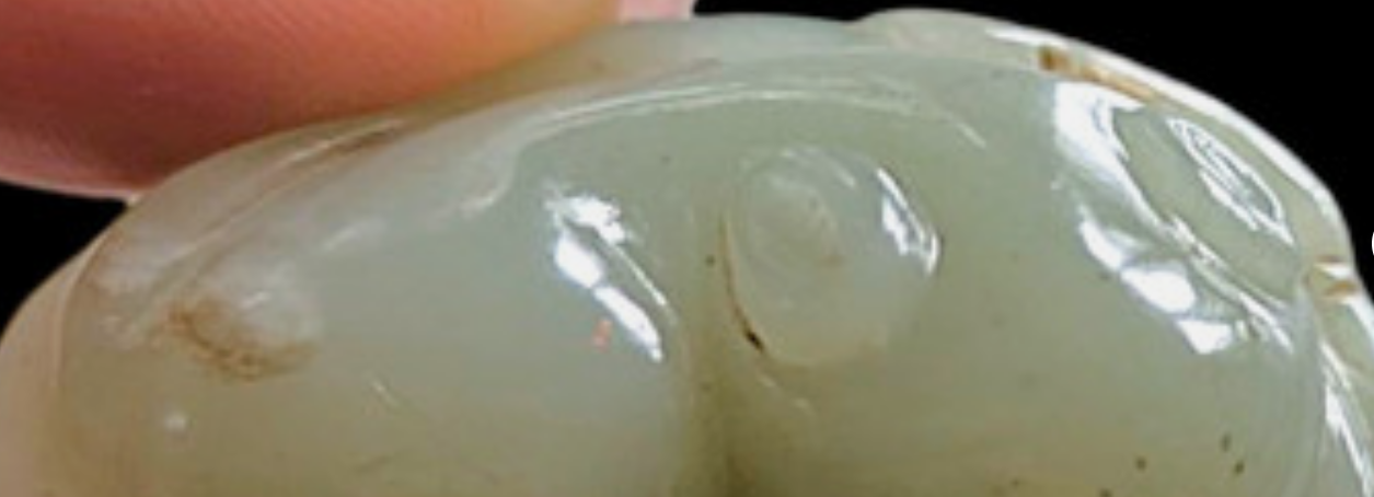 古玩玉器和田玉雕“一夜承獾”掛件拍賣，當前價格40元