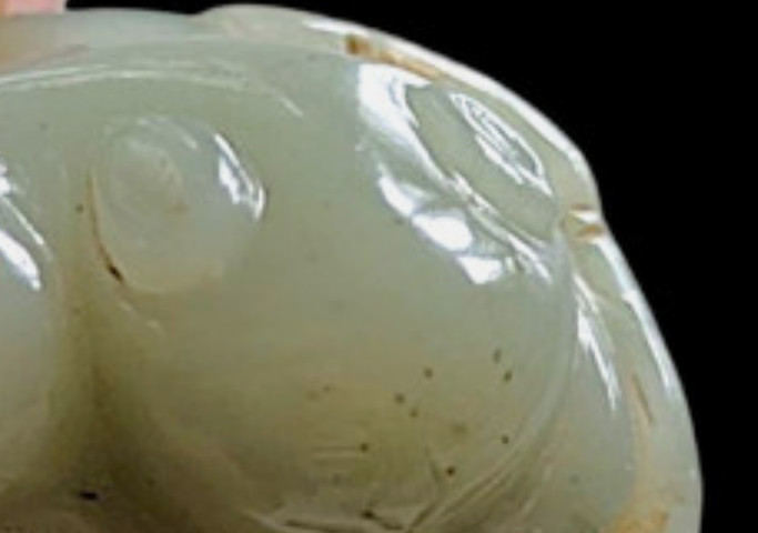 古玩玉器和田玉雕“一夜承獾”掛件拍賣，當前價格40元