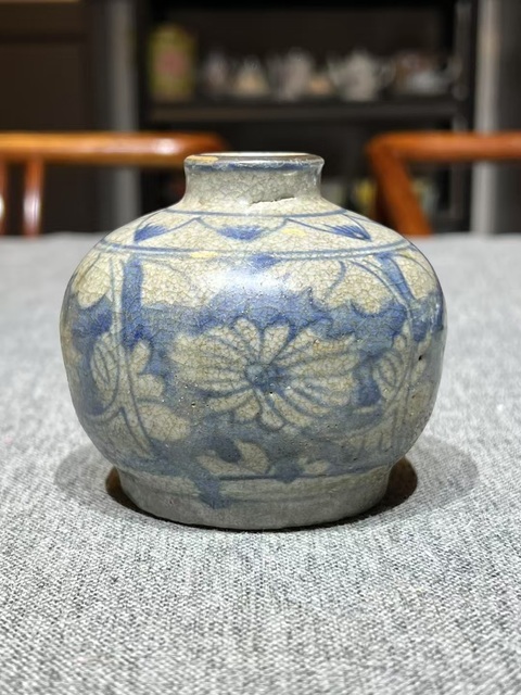 古玩陶瓷晚明青花水盂拍賣，當前價格888元