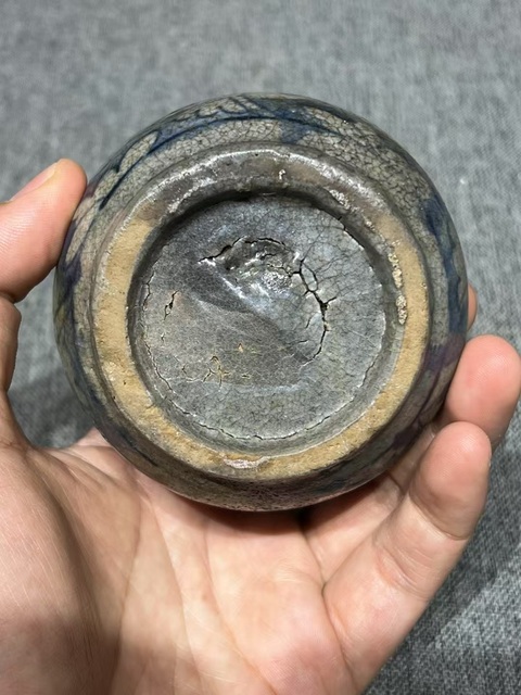 古玩陶瓷晚明青花水盂拍賣，當前價格888元