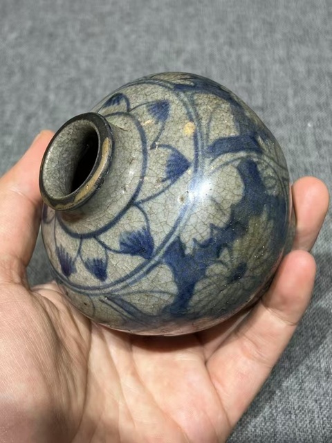 古玩陶瓷晚明青花水盂拍賣，當前價格888元
