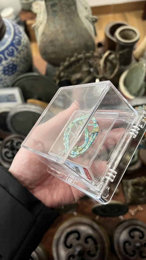 古玩玉器戰(zhàn)國(guó)綠松石珠串拍賣，當(dāng)前價(jià)格777元