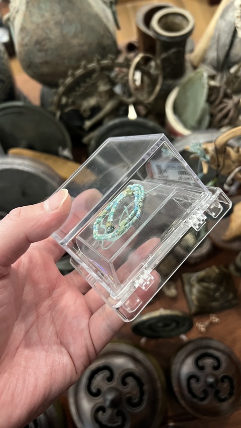 古玩玉器戰(zhàn)國(guó)綠松石珠串拍賣，當(dāng)前價(jià)格777元