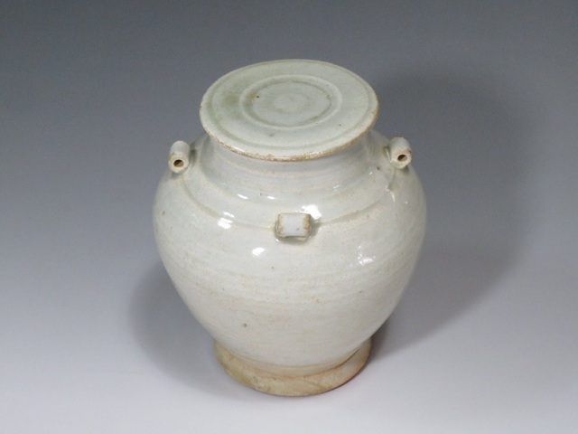 古玩陶瓷青白釉四系罐拍賣，當前價格3200元
