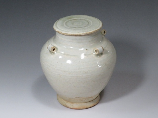 古玩陶瓷青白釉四系罐拍賣，當前價格3200元