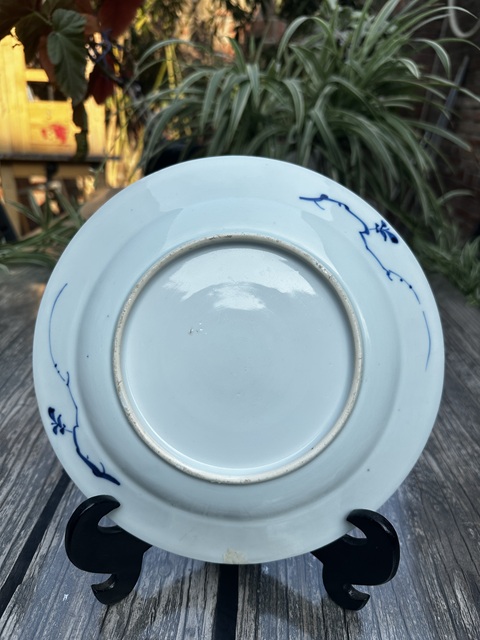古玩陶瓷康熙精品聽琴圖青花盤拍賣,當前價格2777元