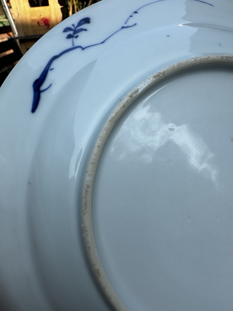 古玩陶瓷康熙精品聽琴圖青花盤拍賣,當前價格2777元