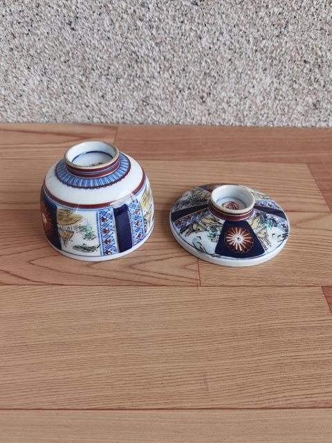 古玩陶瓷青花加彩蓋杯拍賣，當(dāng)前價(jià)格450元