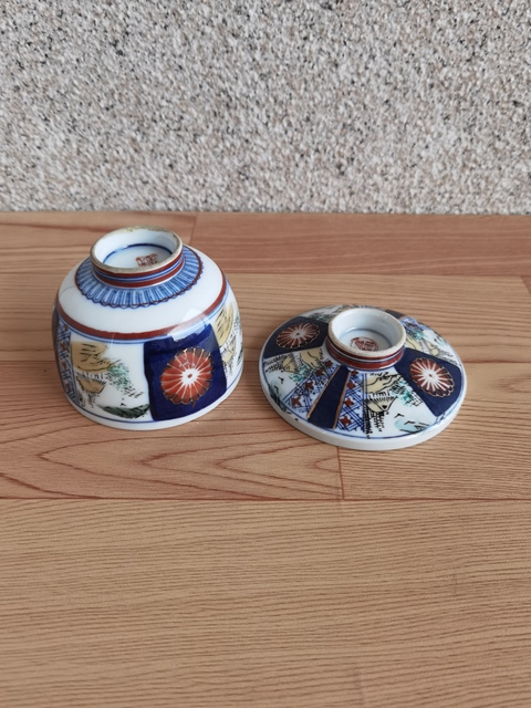 古玩陶瓷青花加彩蓋杯拍賣，當(dāng)前價(jià)格450元