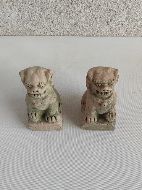 古玩陶瓷紅陶獅子拍賣,當前價格680元