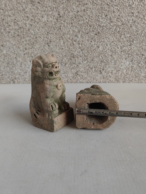 古玩陶瓷紅陶獅子拍賣,當前價格680元
