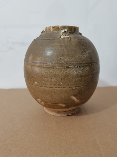 古玩陶瓷青釉四系罐拍賣，當前價格0元