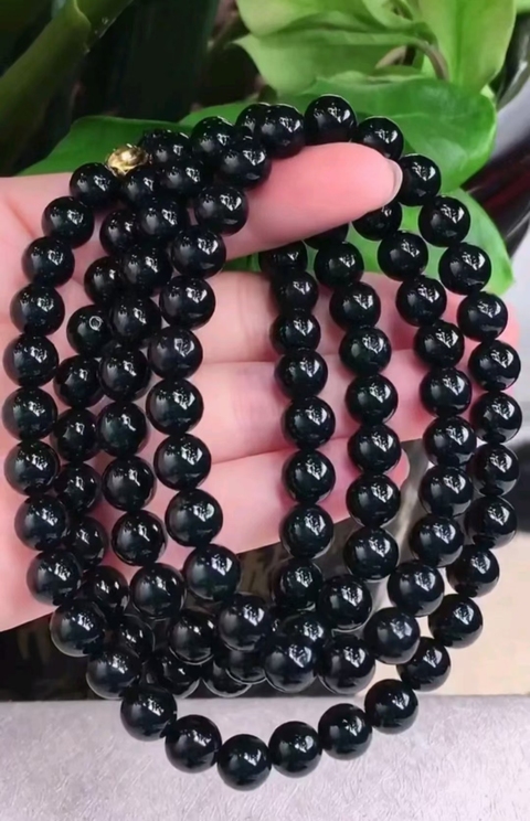 古玩玉器當代·墨翠珠串拍賣，當前價格470元