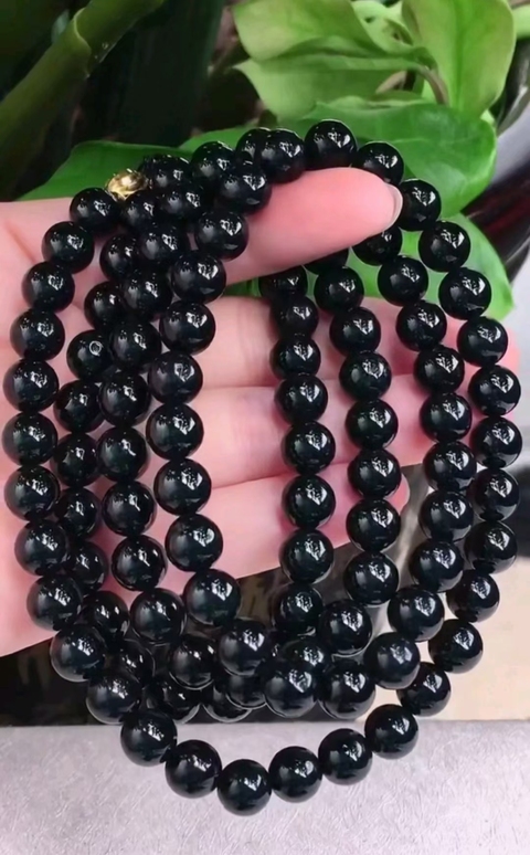 古玩玉器當代·墨翠珠串拍賣，當前價格470元