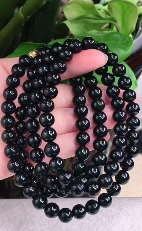 古玩玉器當代·墨翠珠串拍賣，當前價格470元