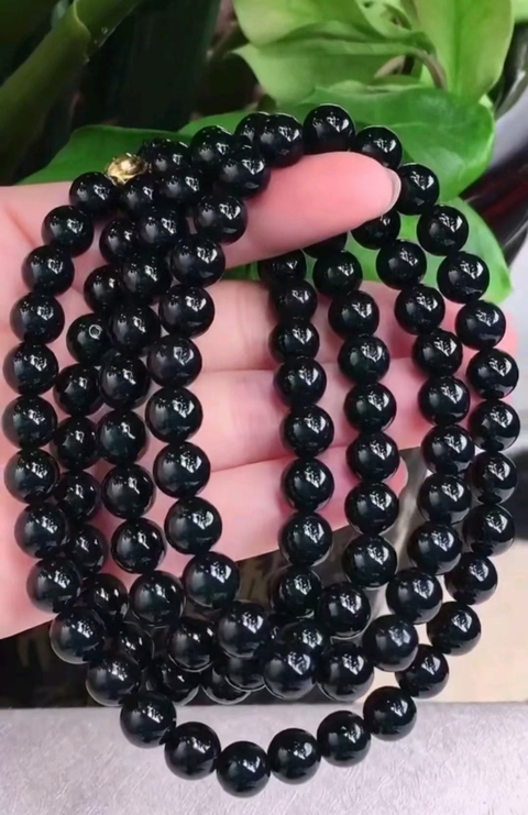 古玩玉器當代·墨翠珠串拍賣，當前價格470元