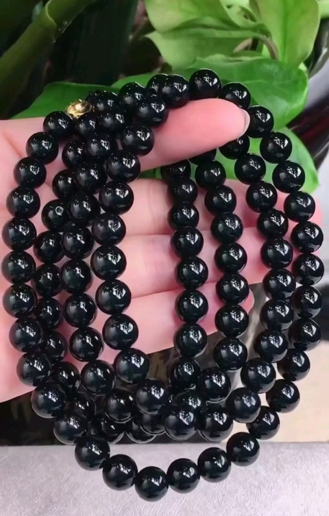 古玩玉器當代·墨翠珠串拍賣，當前價格470元