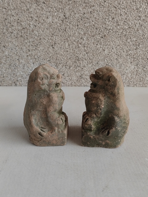古玩陶瓷紅陶獅子拍賣,當前價格680元