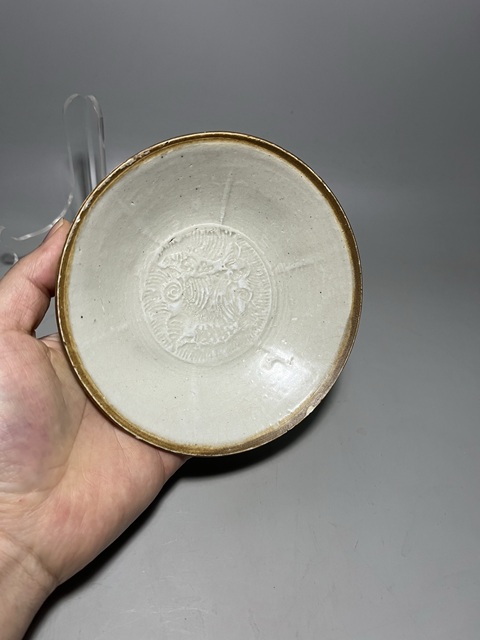古玩陶瓷宋代青白釉雙魚盤拍賣，當前價格0元