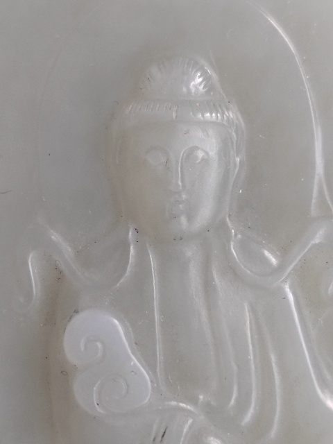 古玩玉器新疆和田玉雕“觀音牌”拍賣,當(dāng)前價(jià)格3888元