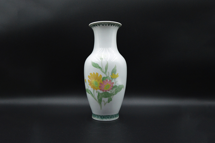 古玩陶瓷【鳳麟齋】醴陵棕雙鳳花卉紋瓶拍賣，當前價格199元