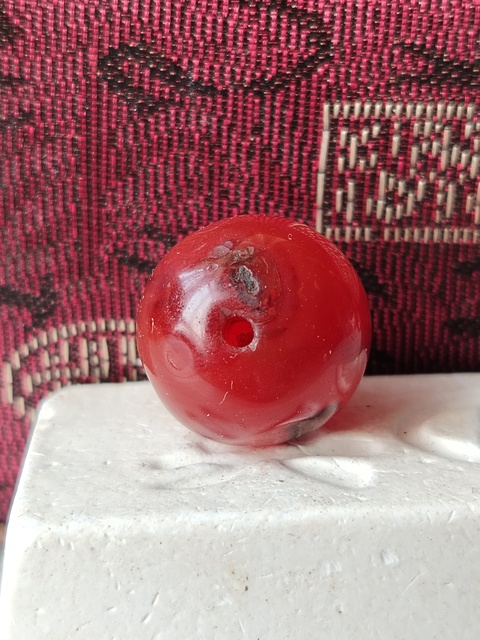 古玩玉器天然紅瑪瑙珠拍賣,當前價格280元