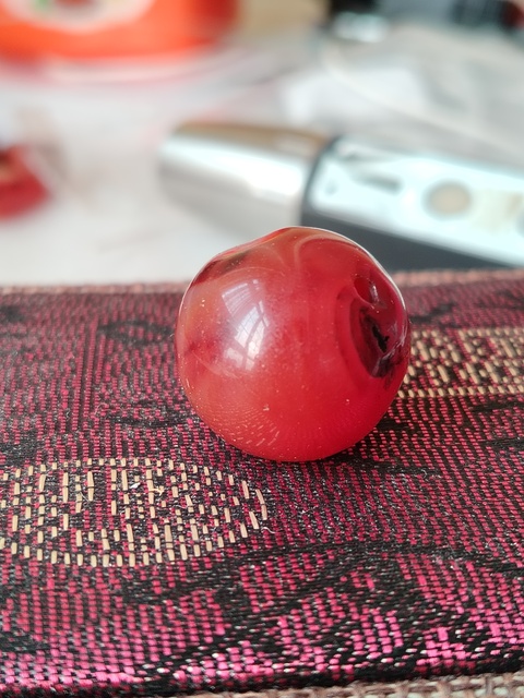 古玩玉器天然紅瑪瑙珠拍賣,當前價格280元