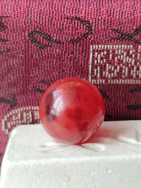 古玩玉器天然紅瑪瑙珠拍賣,當前價格280元