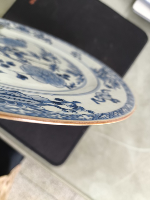 古玩陶瓷花卉紋青花盤拍賣,當前價格3088元