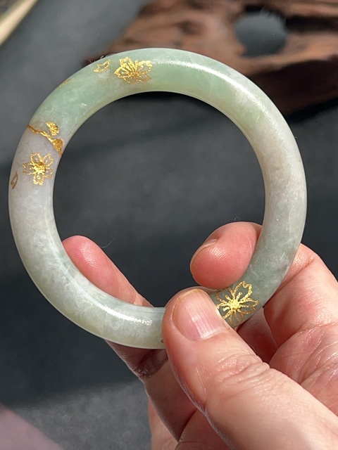 古玩玉器翡翠鐲子拍賣，當(dāng)前價(jià)格1500元