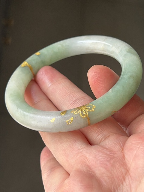 古玩玉器翡翠鐲子拍賣，當(dāng)前價(jià)格1500元