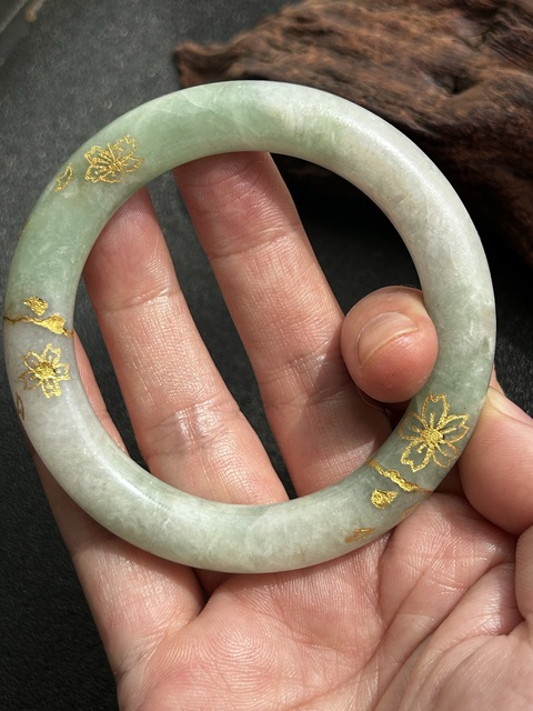 古玩玉器翡翠鐲子拍賣，當(dāng)前價(jià)格1500元