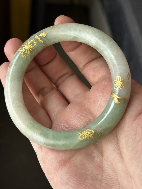 古玩玉器翡翠鐲子拍賣，當(dāng)前價(jià)格1500元